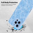 thumbnail image 2 of Funda de teléfono MZELQ para iPhone 16 Pro Max Silicone Floral Blue, 2 of 6