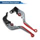 thumbnail image 5 of Palancas de freno y embrague cortas/largas únicas para Yamaha YZF-R7 21-25, palanca de freno ajustable en 6 posiciones, aleación de aluminio, mango de titanio con extremo rojo, 5 of 7