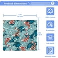 thumbnail image 4 of Ukiyoe Fishes Washcloth 12x12in Set, 2 Pack Absorbent Cotton Towel Square Kitchen Dishes Towels, Soft Cleaning Face Hand Towel Fast Drying, 4 of 7