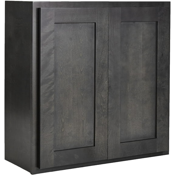 Madison Gray Shaker Kitchen Wall Cabinet, 36 in. W x 30 in. H x 12 in. D, Ready to Assemble