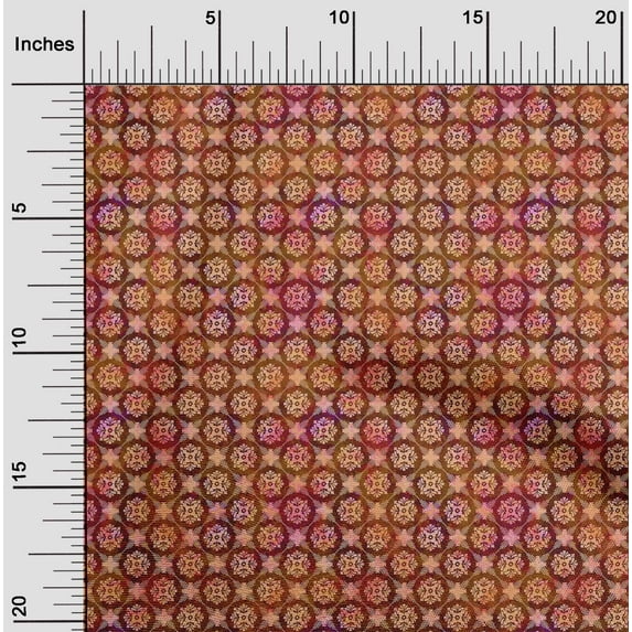 oneOone Viscose Jersey Brown Fabric Batik Quilting Supplies Print Sewing Fabric By The Yard 60 Inch Wide