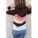 thumbnail image 1 of ABPHQTO Sudadera con capucha de mujer Beach Bonfire de punto marrón, 1 of 5