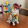 thumbnail image 1 of Estatuas de Perros Coloridas Figuras de Animales Decoración de Mesa Muebles Figuras de Cachorros Figuras de Graffiti Escultura para Fiesta de inaugura Estilo C, 1 of 8