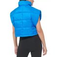 thumbnail image 3 of Calvin Klein Women's Cropped Mock-Neck Zip-up Vest Neon Blue Size XXL MSRP $80, 3 of 3