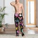 thumbnail image 2 of Balery Peace Love and Dove Flower Power Pantalones de pijama para hombre, pijama ultraligero, pantalón de descanso-XX-Large, 2 of 6