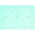 thumbnail image 1 of Ahgly Company Indoor Rectangle Solid Turquoise Blue Modern Area Rugs, 8' x 10', 1 of 4