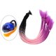 thumbnail image 5 of Casco s cola de caballo peluca rizada pelo, rastas punk, 55 cm, Motocross peluca rizada pelo rastas cola de caballo para bicicleta mujer Negro Rojo Púrpura Soledad cola de caballo peluca de pelo, 5 of 8