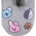 thumbnail image 4 of BT21 Ladies Line Friends Slippers - Ladies Classic Line Friends Plush Slippers - Tata, Van, Chimmy, Cooky, Shooky and RJ Slippers Grey, 9/10, 4 of 7