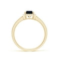 thumbnail image 2 of ANGARA Natural 1.05 ct Blue Sapphire Engagement Ring with Diamond Halo in 14K Yellow Gold for Women (Size-7x5mm) | September Birthstone, Anniversary, Jewelry Gift for Women | Natural Sapphire Ring, 2 of 9