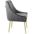 thumbnail image 2 of Modway Discern 19" Pleated Back Performance Velvet Dining Chair in Gray, 2 of 6