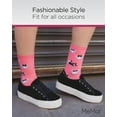 thumbnail image 5 of MeMoi Cup o' Cats Bamboo Blend Crew Socks - Womens - Female, 9-11, Pink, 5 of 7