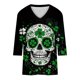 thumbnail image 5 of TaTaai Women Loose Casual V-Neck Top St. Patrick's Day Print 3/4 Sleeve Fashion Tee Ladies Spring Daily Outdoor Wear Soft Comfortable Non-See-Through No Fading Stylish Top Gift, 5 of 5