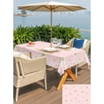 thumbnail image 5 of Outdoor Tablecloth with Umbrella Hole for Patio/Picnic/Party/Camping, Pink Spring Floral Waterproof Table Cloth Rectangle Table Cover Washable, Daisy Flowers Elegant Farmhouse Art (60"x 102"), 5 of 9