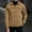 Yellow, variant on Men's Solid Color Flap Pocket Single Breasted Woolen Blend Coat Turn Down Collar Long Sleeve Jacket
