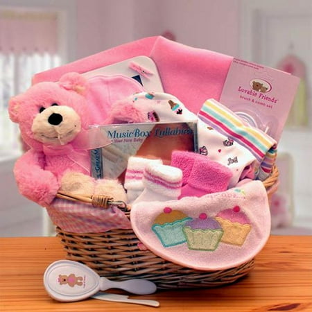 Simply The Baby Basics New Baby Gift Basket - Pink