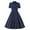 Black, variant on Fesfesfes Women Gowns Elegant Casual Striped Print Party Dress Long Dress Plus Size