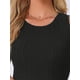 thumbnail image 5 of INSPIRAR CHIC Conjuntos de Pijamas de Mujer Sin Mangas de Top Corto de Punto Acanalado con Pantalones Cortos de Jogger Biker XS Negro, 5 of 6