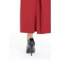 thumbnail image 4 of Burgundy Ankle Length Women's Plus Size Back Split Maxi Skirt, 4 of 5