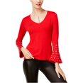 thumbnail image 2 of INC suéter de punto adornado para mujer, rojo, extragrande I-N-C  Tejer, 2 of 2