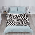 thumbnail image 4 of Zebra Skin Lines Animal Flannel Fleece Blanket Super Soft Cozy Plush Blankets Lightweight Microfiber Throw Blanket for Couch Sofa Bed, 4 of 6