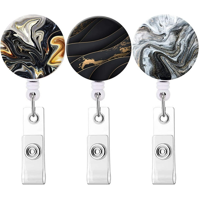 ID Badge Clip,Badge Reel Retractable Badge Holder with Alligator