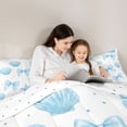 thumbnail image 4 of Erosebridal Blue Starfish Bow Knot Bedding Comforter Set 7-Piece for Girls,Ocean Theme Princess Bow King Bedding Sets for Teens Adults,Breathable Home Decor, 4 of 6