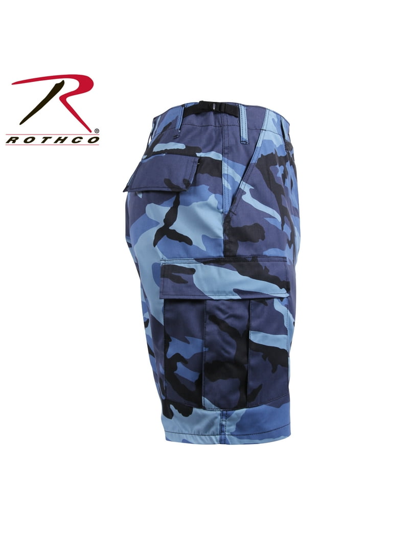 Rothco Small BDU Hiking Utility Shorts, Sky Blue Camouflage Trail - Main Image