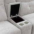 thumbnail image 6 of Lexicon Tesoro 3-Piece Wood & Fabric Sectional Set with Cupholders in Mist Gray, 6 of 9