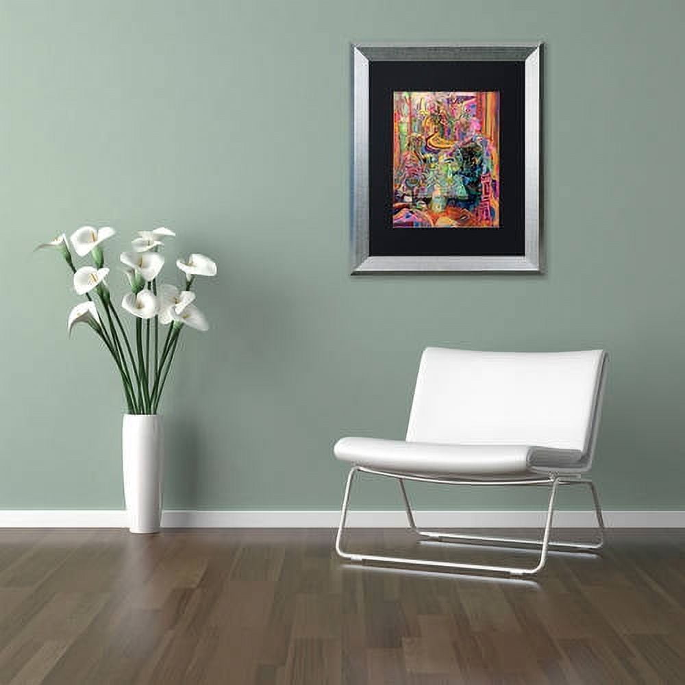 Trademark Fine Art "5 O'clock Somewhere" Canvas Art by Josh Byer, Black Matte, Silver Frame