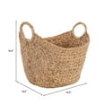 thumbnail image 7 of Better Homes & Gardens Extra Large Natural Water Hyacinth Boat Decorative Storage Basket, Set of 2, 7 of 7
