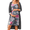 Dark Grey Floral, variant on Women Lace Maternity Nursing Gown and 3/4 Sleeve Robe Set Double Layer Breastfeeding Nightgown Slip Dress & Bathrobe