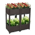 thumbnail image 2 of Cfowner Injection Planting Box, 4Pcs Free Splicing Garden Bed, Brown, 2 of 7