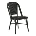 thumbnail image 3 of Safavieh Daria Outdoor Patio Stacking Side Chair, Set of 2 - Black, 3 of 10