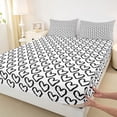 thumbnail image 3 of Manfei Boys Girls Love Heart Print 4 Pieces Queen Sheet Sets,Romantic Lover Couple Ultra Soft Flat Sheet,Valentine's Day Queen Fitted Sheet,Super Cozy Room Decor, 3 of 7