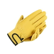 Work Gloves Leather Welding Safety Protection Garden Wear-Resistant Gloves Yellow