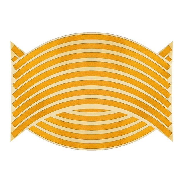 16 Piezas Reflectante R / Calcomanías para Alerón Motocicletas - Amarillo 14 pulgadas tal se describe Zulema Etiqueta adhesiva del borde de la rueda reflectante