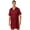 Burgundy, variant on Ocealan Mens Satin Night Shirt V Neck Short Sleeve Sleep Shirt Loose Comfy Nightgown Black M