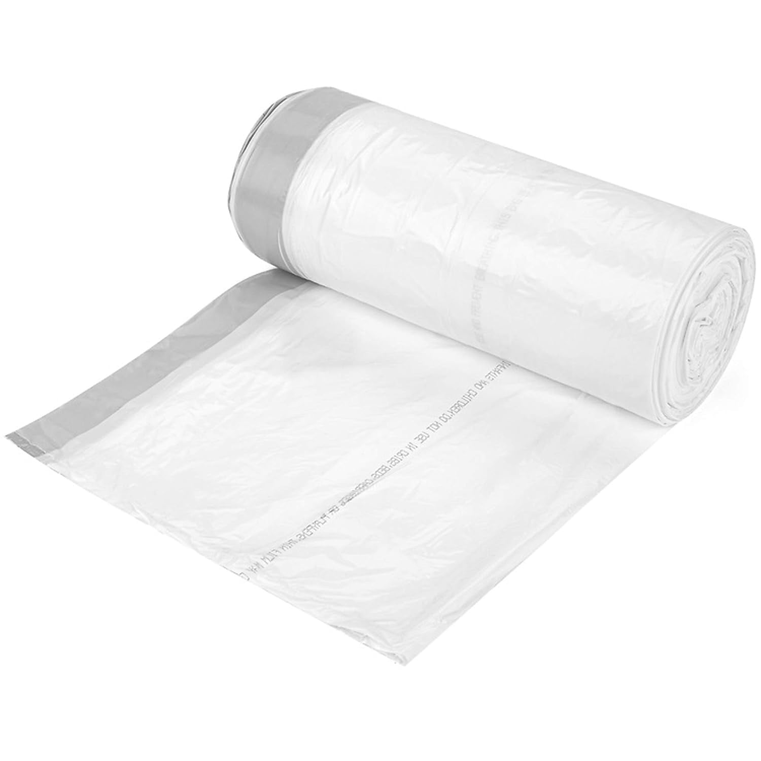 Aluf Plastics 8 Gallon 0.7 MIL White Drawstring Lavender Scented Trash Bags - 22" x 22" - Pack of 200 - For Home, Kitchen, Bathroom, & Office