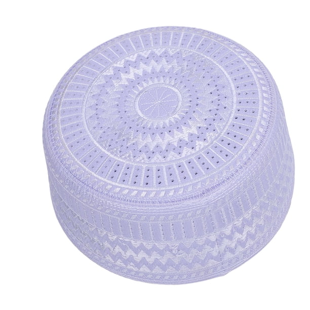 Gorro Kufi De Oración Islámica, Patrones De Bordado Clásicos Gorro De Oración Islámica Gorro De Calavera Kofi Gorro Redondo Eid Sombrero Kufi Africano Con Bordado Para