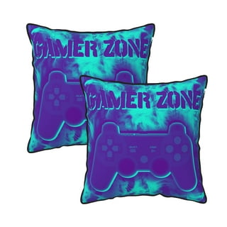 Ansoela Set of 4 Gaming Pillow Cover 18 X 18 Inch Game Controller Throw  Pillows Gamer Gifts Cushion Cover Black Gamer Decor for Boys Room Bedroom  Sofa