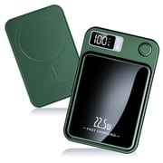 Power Bank,10000mAh 22.5W Fast Charging Portable Charger,2 in 1 Wireless Power Bank with LED Display Compatible with iPhone 8 Above Series,Green