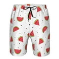 thumbnail image 3 of Goofa Hand Drawn Watermelon Printed Mens Swim Trunks Summer Quick Dry Short Beach Swimwear Bathing Suits-Small, 3 of 9