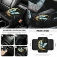 thumbnail image 6 of Jeiento Butterfly Car Accessories Sets 14pcs Car Seat Cover Protector Steering Wheel Cover Seatbelt Pads Auto Armrest Cover Trash Bin Rearview Mirror Cover Handbrake Cover Set Coasters Floral Moon, 6 of 7