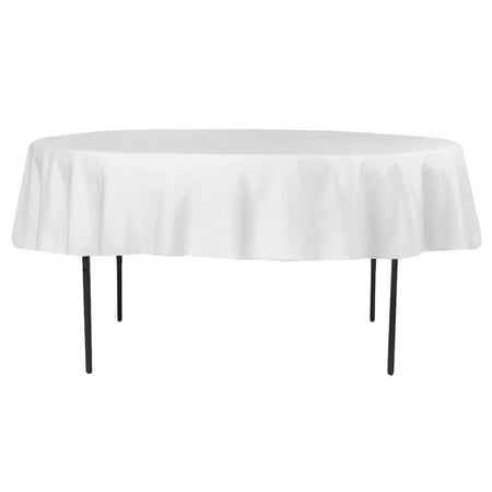 

1 Pc Polyester 90 Round Tablecloth - White For Weddings Trade Shows Showrooms Events