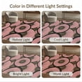 thumbnail image 7 of ODIKA 8'x10' Washable Area Rug Durable, Non-Slip Pink Covering Radiating Panel Abstract Symmetrical Aesthetics for Living Room, Under Sectional, Family, 7 of 7