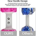 thumbnail image 3 of LAICAIW 2 Pcs Pompons de Cheerleading Roses Pompons Professionnels Cheerleading avec Poignée Baton pour Entraînement de Danse Sportif, 3 of 6