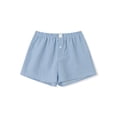 thumbnail image 4 of Honganda Women’s Button Front Plaid Shorts Lounge Shorts Bottoms Boxer Shorts, 4 of 8