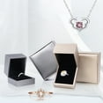 thumbnail image 4 of Biplut Faux Leather Pendant Ring Display Box Bracelet Necklace Jewelry Storage Case (Date Red Ring Box), 4 of 13