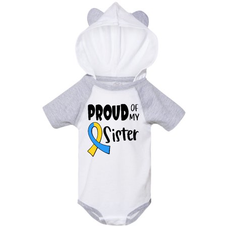 

Inktastic Proud of my Sister Down Syndrome Awareness Gift Baby Boy or Baby Girl Bodysuit