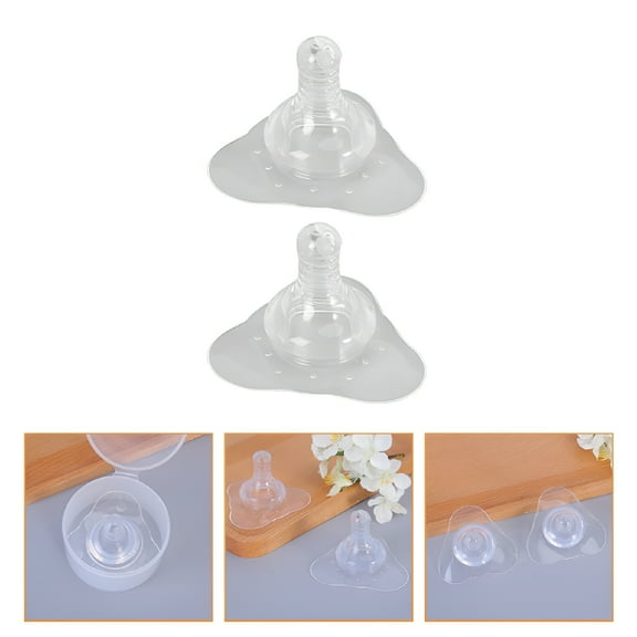 XIRQI Silicone Nipple Shields for Breastfeeding Protection Set of 2 Transparent